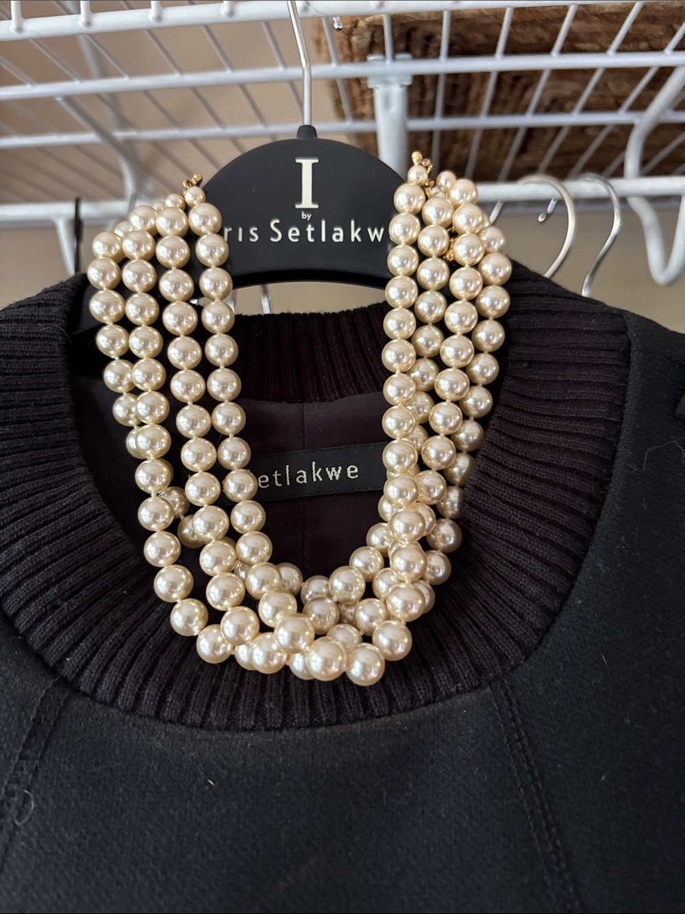 Majorca 4 strand ‘Diana’ pearl collar necklace